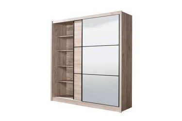 Navara Oak Effect Sliding Door Wardrobe 215cm High Quality Furniture - UK Luxury Furniture